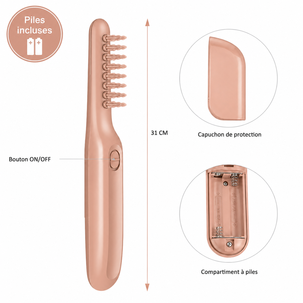 Brosse Massante & Démêlante ManzanaHair™